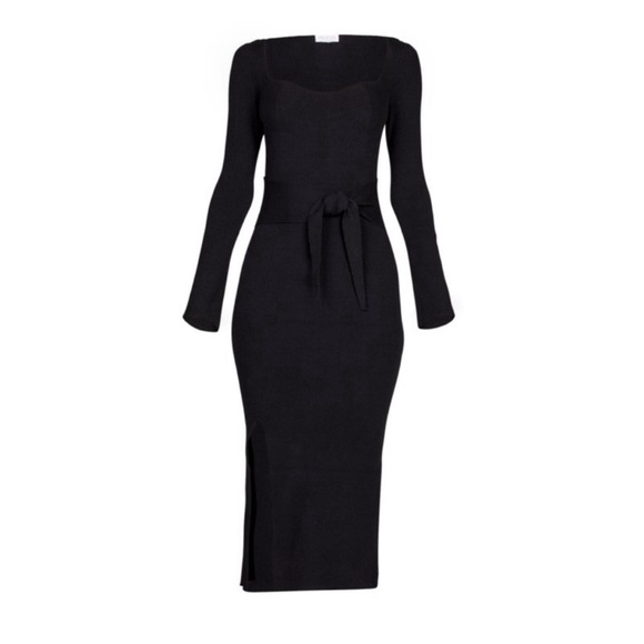 Black Long Sleeve Dress - Picture 3 of 4